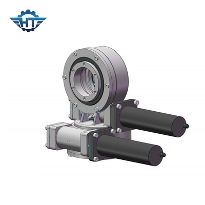 SDE5 ล็อคตัวเองสองแกน Slew Drive Gearbox พร้อมตัวติดตามพลังงานแสงอาทิตย์แบบขับเคลื่อนด้วยไฟฟ้า