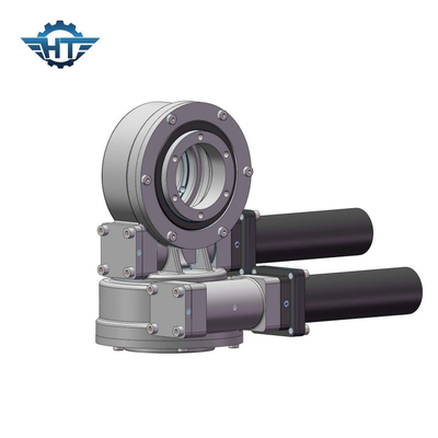 SDE5 ล็อคตัวเองสองแกน Slew Drive Gearbox พร้อมตัวติดตามพลังงานแสงอาทิตย์แบบขับเคลื่อนด้วยไฟฟ้า
