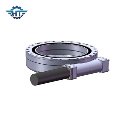 แกนเดี่ยว 14 นิ้วล็อคตัวเอง Slew Drive Gearbox พร้อมสเต็ปเปอร์มอเตอร์สำหรับโรงไฟฟ้าเข้มข้น