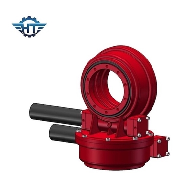 Worm Gear Dual Axis Slew Drive สำหรับ Solar Tracker พร้อมการสัมผัสหลายฟันและมอเตอร์ 24V