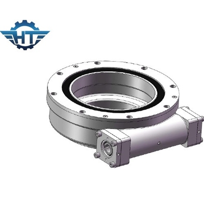 แกนเดี่ยว 14 นิ้วล็อคตัวเอง Slew Drive Gearbox พร้อมสเต็ปเปอร์มอเตอร์สำหรับโรงไฟฟ้าเข้มข้น