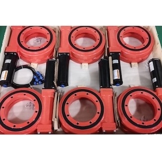14 นิ้วมอเตอร์ AC Slew Ring Drive เครื่องจักรก่อสร้างแรงบิดเอียงสูง