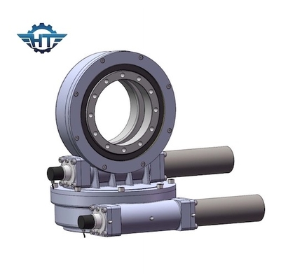 IP66 Multi-Tooth Worm Gear แกนสองแกน Slewing Drive พร้อม Stepper Motor สำหรับ PV Solar